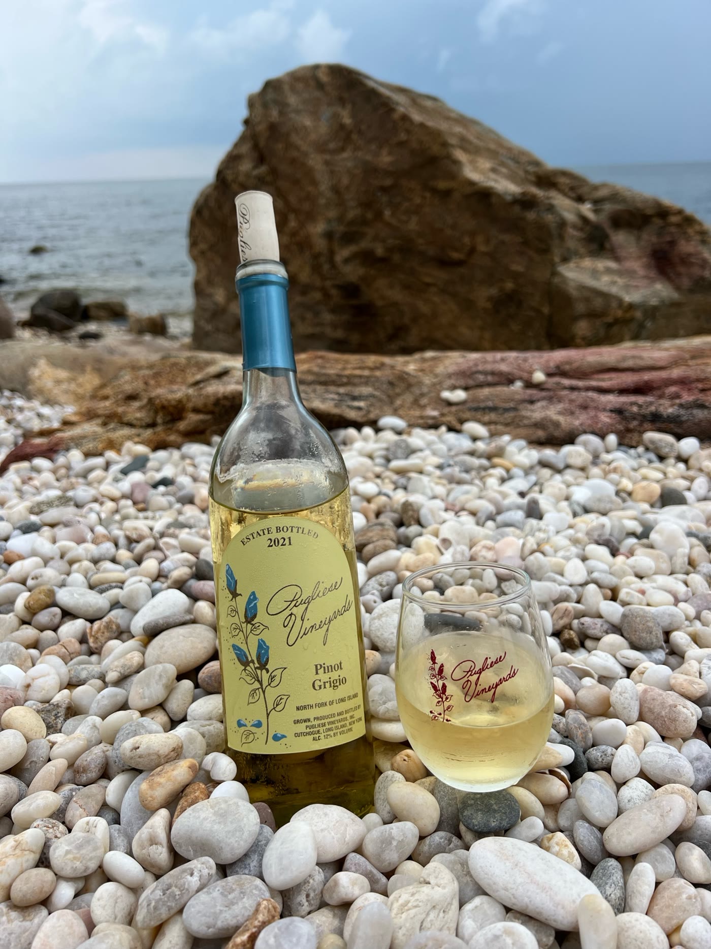 Pugliese wine on a North Fork beach